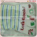 Model Cotton Dress White Color Bady Socks With Toe Cartoon Style With Logo thumbnail-3