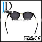 Customized High Quality Round Acetate Mixed Metal Polarized Mirror Sunglasses for Men thumbnail-6