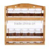 Wholesale Condiment Shelves Bamboo Spice Rack Bottle Rack