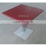Eco-friendly Acrylic Solid Surface Red Table, Artificial Marble Dining Tabletops