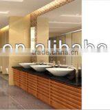 36mm Wood Grain Toilet Partition Coffin Bay Series