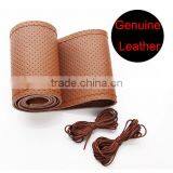 Free Gifts Genuine Leather Car Steering Wheel Cover for Automobile Sales Servicshop 4S thumbnail-1