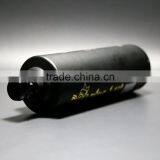 Black Raw Material Matte Glass Black Wine Bottle thumbnail-5