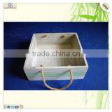 Factory Price Slotted Handles Wooden Storage Tray thumbnail-3