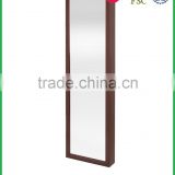 top quality pine wood mirror jewelry cabinet wall mount hanging jewelry armorine organizer box