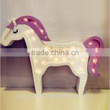 Cute Dreamy Wood LED Wall Hanging Unicorn Lighting