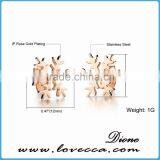 2017 New Arrival 316L Stainless Steel Snow Flower Earring Stud Earring for Teens Women thumbnail-5