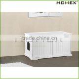 Wooden Durable White Cat House Pet Furniture Homex_BSCI Factory thumbnail-1
