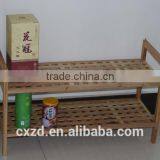 New Product Simple Design Two-tier Walnut Shoe Rack thumbnail-2