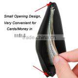 TIANHOOO Black 100% Soft Sheepskin Genuine Leather Credit Card Holder thumbnail-4