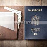 Dark Brown Genuine Cow Hide Leather Holder for Passport thumbnail-1