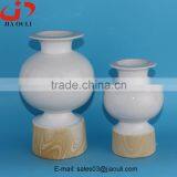 NEW Design Color and Wood Grain Ceramic Flower Vase for Home Decoration thumbnail-2