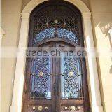 Bisini Luxury Eyebrow Top Wrought Iron Double Door (BG90049)