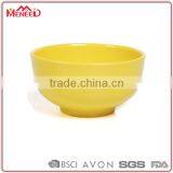 Bulk Cereal Sea Food Brass Bowl Solid Color Yellow Japanese Plastic Noodle Bowl thumbnail-1