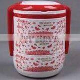 Portable Three Layers Round Lunch Box With Lock thumbnail-2