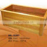 (HA-15307) ISO,CE Certificate Beautiful Design Solid Wood Flower Pot thumbnail-1