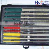 10pcs Flat Taper Diamond File Sets With Different Diamond Grit