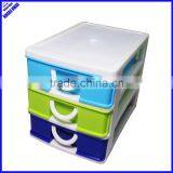 ECO-friendly Cheap 3 Tier Desktop Mini Stackable Plastic Storage Drawers thumbnail-2