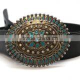 Antique Looking Fashion Hot Sale Embellished Buckle for Belts, Zinc Alloy Material Buckle With Paint Injection and Rhinestones thumbnail-6