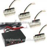 2016 New 12V 4x3 New Amber 12 LED Emergency Vehicle Strobe Flash Lights thumbnail-1