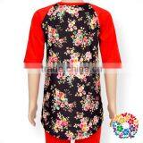 Boutique Mid Sleeve Floral Baby T Shirt Girl 100% Cotton Kids Clothes Tops thumbnail-6