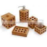 2015 Bamboo Bathroom Set With Grid Design(LFGB, FSC,PCP) thumbnail-1