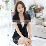 2016 Ladies Two Pieces Short Sleeve Blazer and Skirt Set Women Office Business Suit thumbnail-3