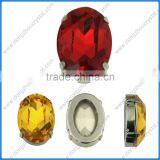Rhinestone 3002 10x14 Sew On Foiled Oval Fancy Crystal Stone thumbnail-4