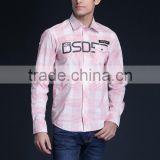 Fashion Long Sleeve Casual Design High Quality 100%Cotton Check Men Shirt