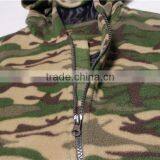 Wholesale Clothing Soft Polar Fleece Military Men' s Camo Hunting Winter Jacket With Hoodie thumbnail-4