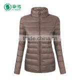 European Style Winter Shiny Ultra Light Thin Foldable Women Goose Down Jacket thumbnail-2