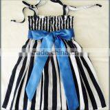 Manufacturer Baby Stripe Frock Bowknot Children's Frilly Elegant Dresses thumbnail-4