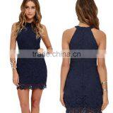 Zm50307b 2017 Europe Hot Sell Lady Clothes Slim Sleeveless Women Sexy Lace Dress thumbnail-1