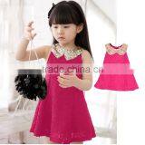 Kids Girls Sleeveless Sequins Collar Lace Vest Princess Sundress SV000883# thumbnail-3