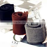 Popular han edition long knit acrylilc winter purple weighted half finger gloves