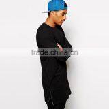 New Arrival Hiphop Tee Shirt Long Sleeve T-shirt Side Zipper Tshirt thumbnail-2