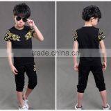 Custom Wholesale Good Quality Summer Boy t Shit Suit With Printing Dragon Children Shirt thumbnail-4