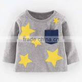 S33415W Boys T-shirt Long Sleeve 100% Cotton Stars Printed T-shirts thumbnail-2