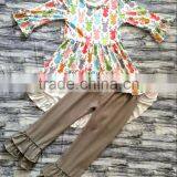 BY-G178 Fall Boutique Cotton Children Girl Wear Sets Christmas Clothing Sets thumbnail-1