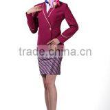 2016 New Style Cotton/polyester Blend Elegent Stewardess Airline Uniform for Stewardess Customize Logo Wholesale thumbnail-4