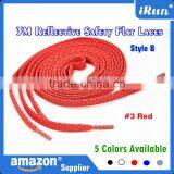 Flat Custom Logo Shoelaces - Reflective Cheap Shoelaces - Flat Light Reflecting Safety Shoelaces thumbnail-3