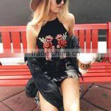 Polyester Crop Top Tank Top2014 New Arrive Women Different Size for Choice & Short Front Long Back Printed thumbnail-1
