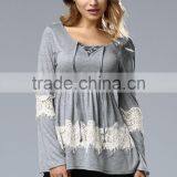 Fashion Long Sleeve Blouse for Fat Women,plus Size Women Clothing for Sale 2017 thumbnail-5