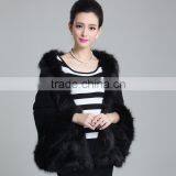 Winter Lady Black Faux Fur Shawls
