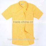 Latest Design Yellow Stripe Cotton Italian Men Casual Shirt thumbnail-1