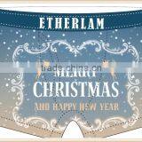 Merry Christmas 88% Polyester 12%Elastic Hot Sale Men Brand Underwear High Quality Cheaper Price