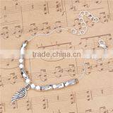Link Cable Chain Antique Silver & Silver Plated Wing Copper Morse Code " DREAM " Bracelets thumbnail-1