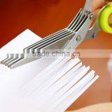 Stainless Steel 5 Layers Kitchen Scissors Multi-functional Shredded Cut Herb Green Onion Cut Scissor Spices Kitchen Tool KC1056 thumbnail-4