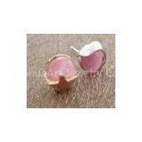 Custom Elegant Designs 925 Sterling Silver Stud Earrings With Pink Opal for Women thumbnail-1