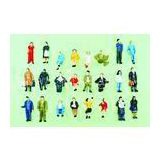 P87-24 1:87 HO Architectural Scale Model People Painted Figures 2.0cm